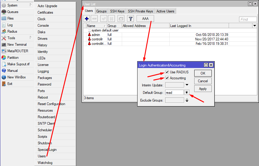 Controllr app funcionarios acesso mikrotik users.png